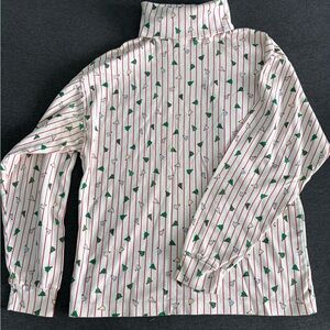 Allen Solly Christmas Tree Retro 80’s Striped Grandma Core Turtleneck